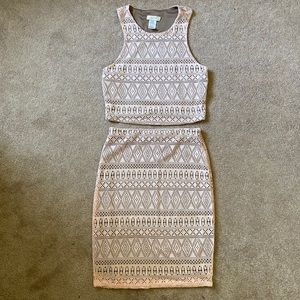 Poetry pinky/white colored set